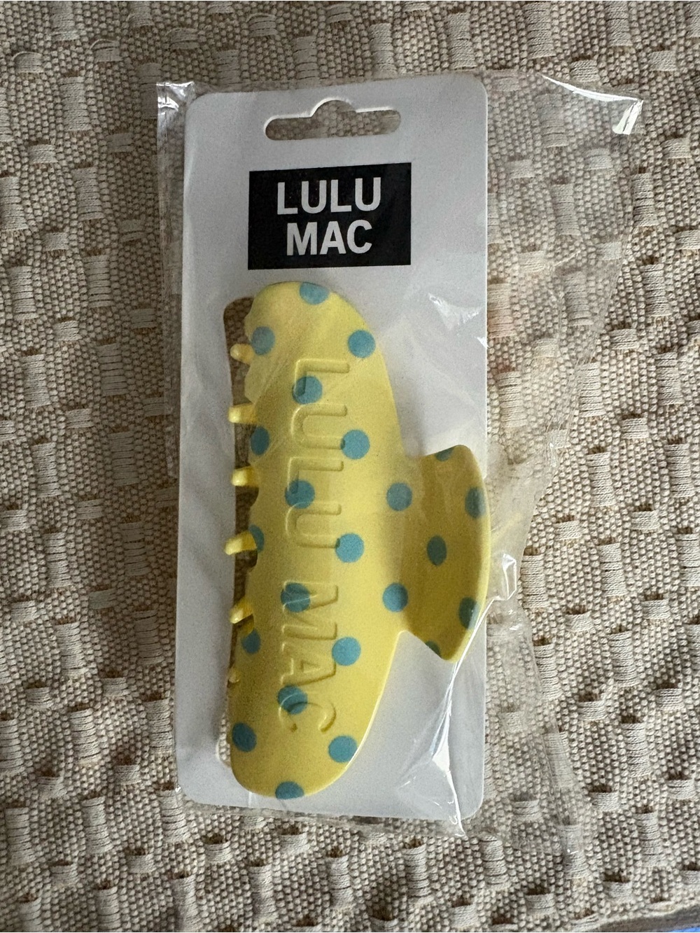 Lulu Mac Yellow Polka Dot Hair Clip